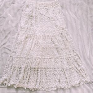 Handmade lace maxi skirt